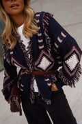 Gilet Leone - bleu à motifs