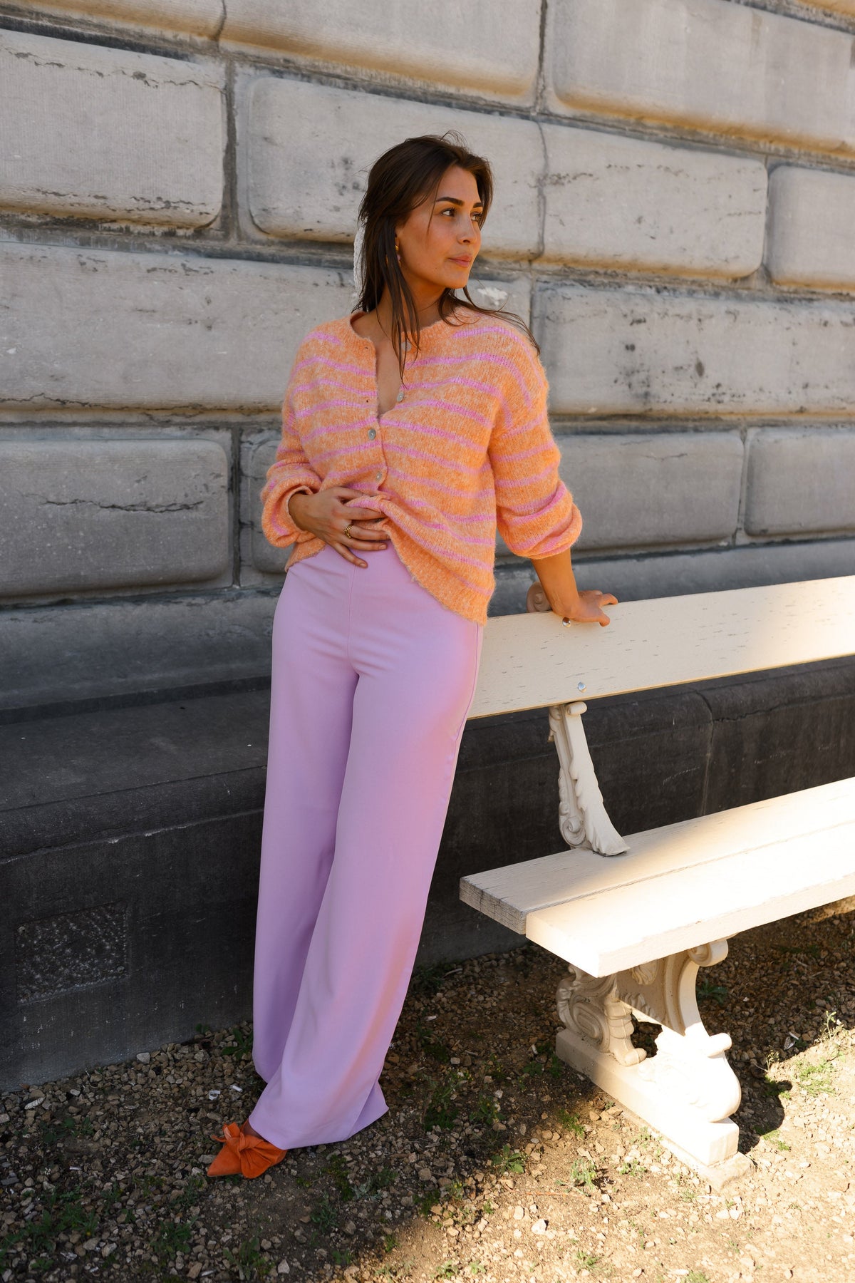 Gilet Sego - orange et rose
