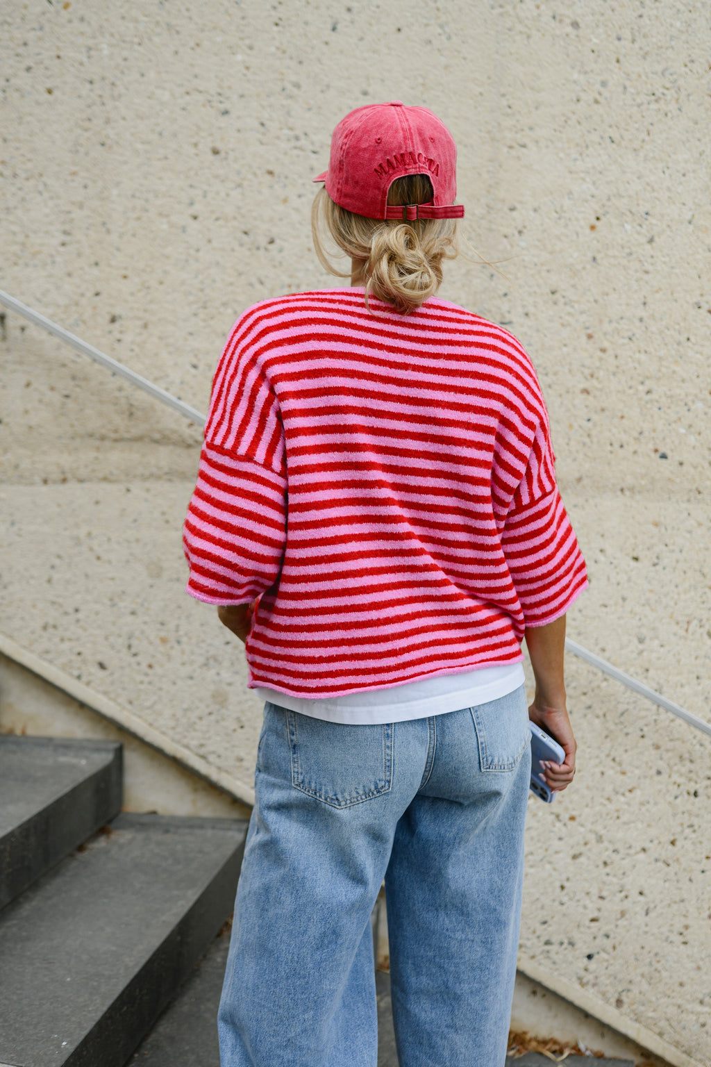 Gilet Sophia - rouge et rose
