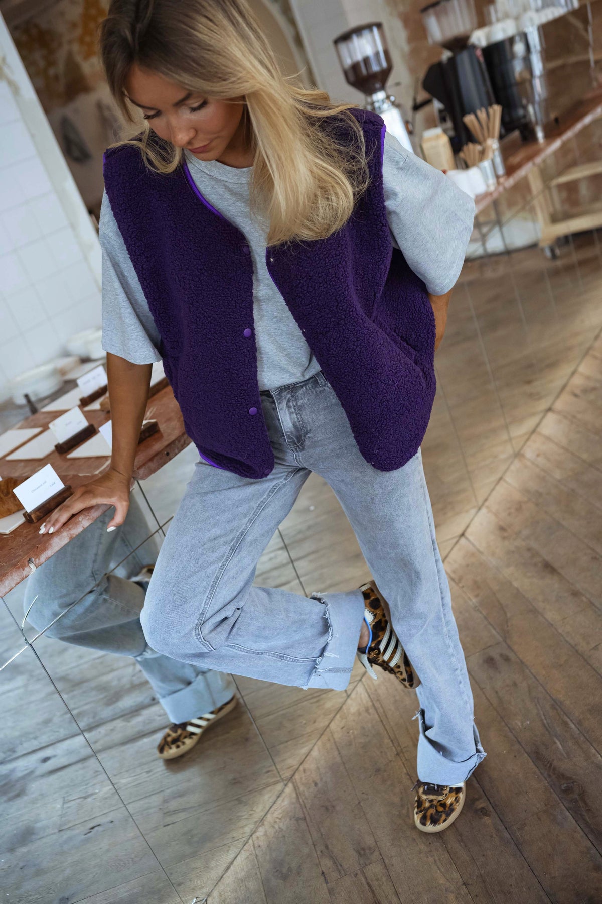 Gilet Kara - mauve