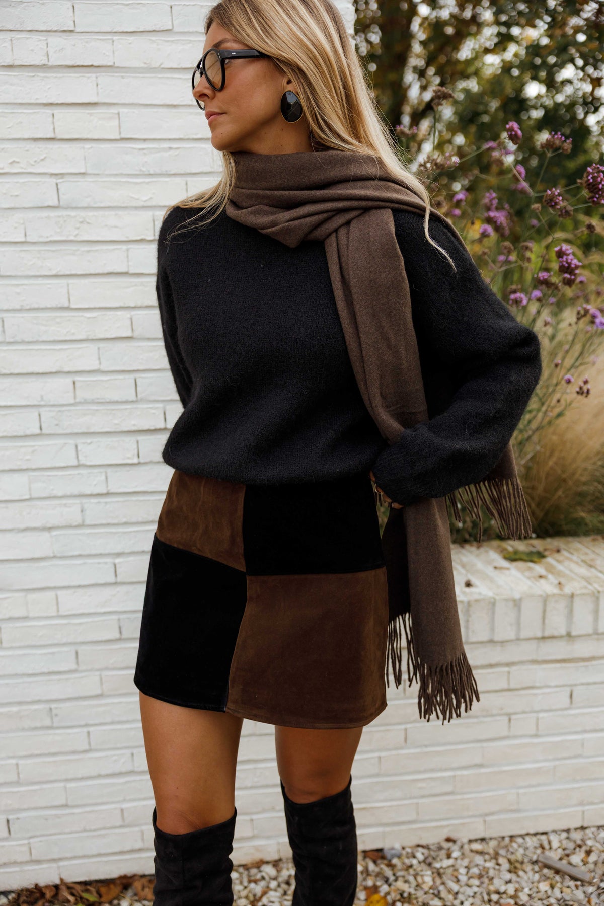 Jupe Asan - noire et brune