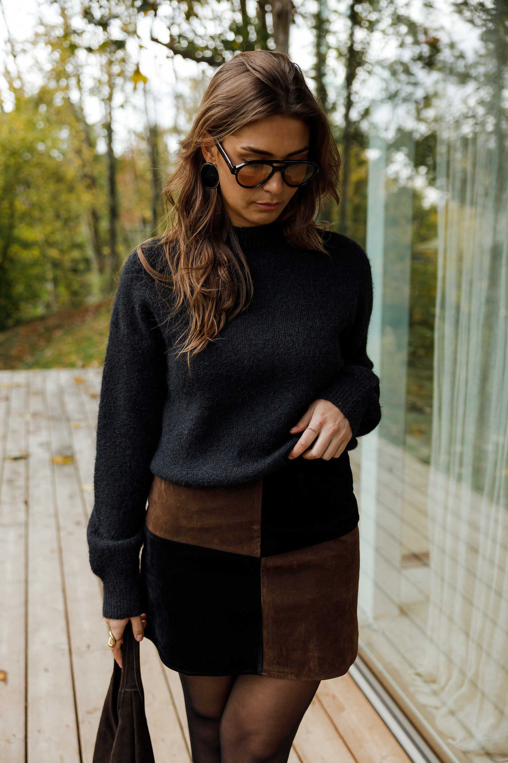 Jupe Asan - noire et brune