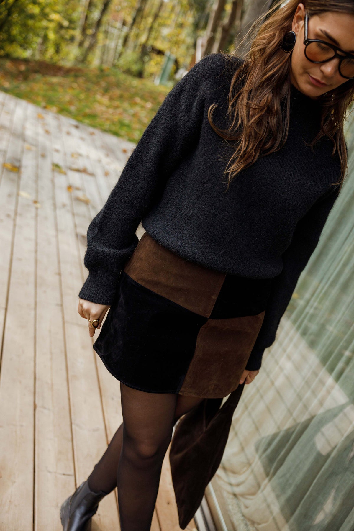 Jupe Asan - noire et brune