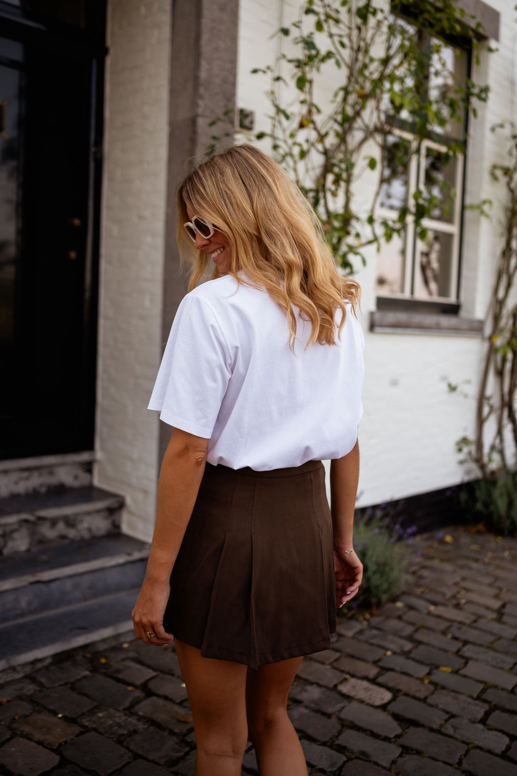 Jupe-short Lizie - chocolat