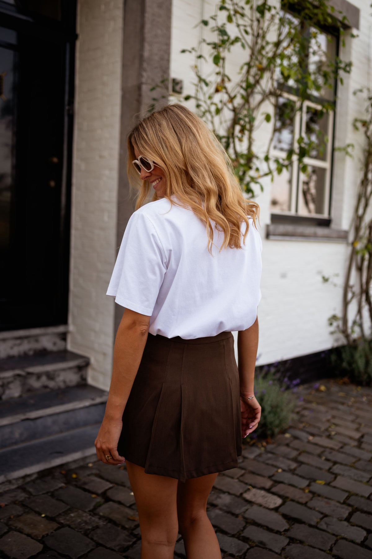 Jupe-short Lizie - chocolat