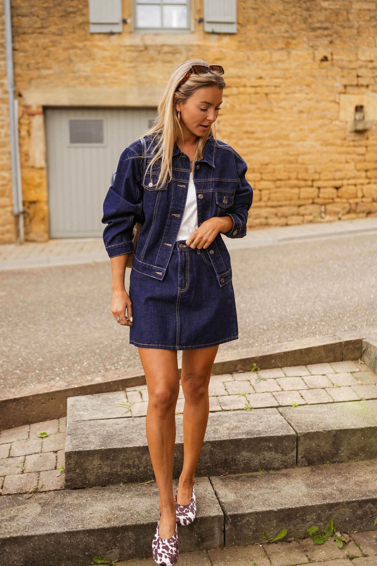 Jupe Tara en jeans - bleu foncé