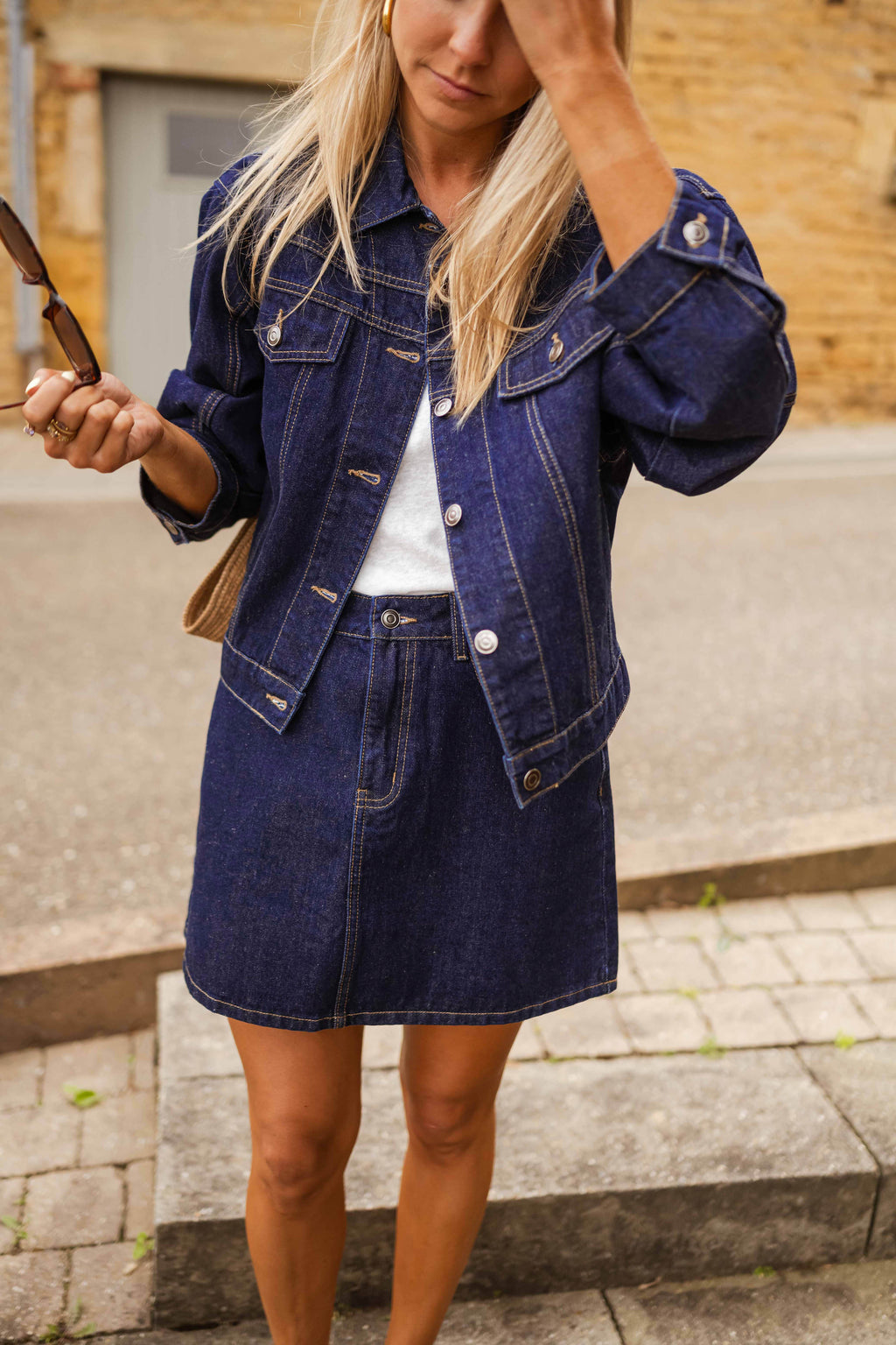 Jupe Tara en jeans - bleu foncé