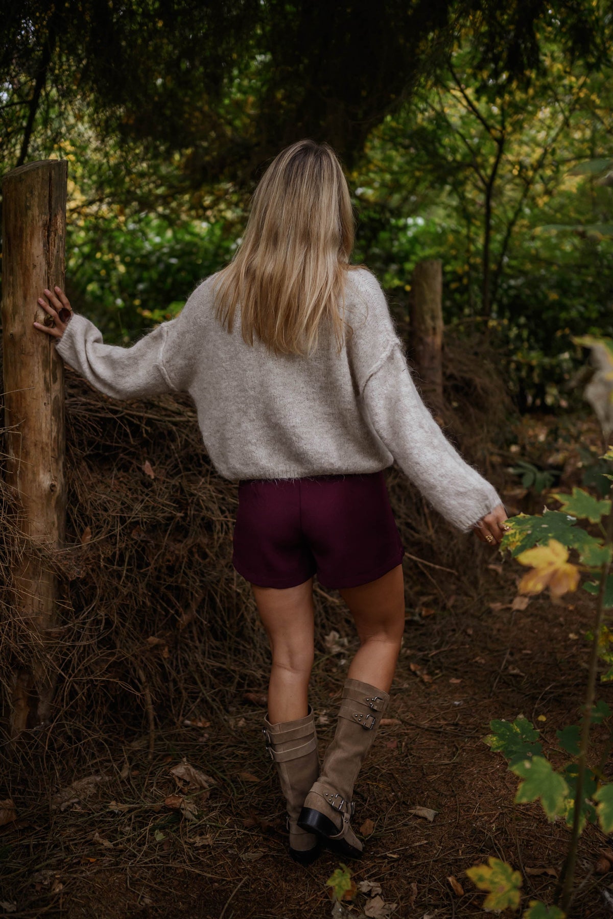 Jupe-short Alonsa - bordeaux