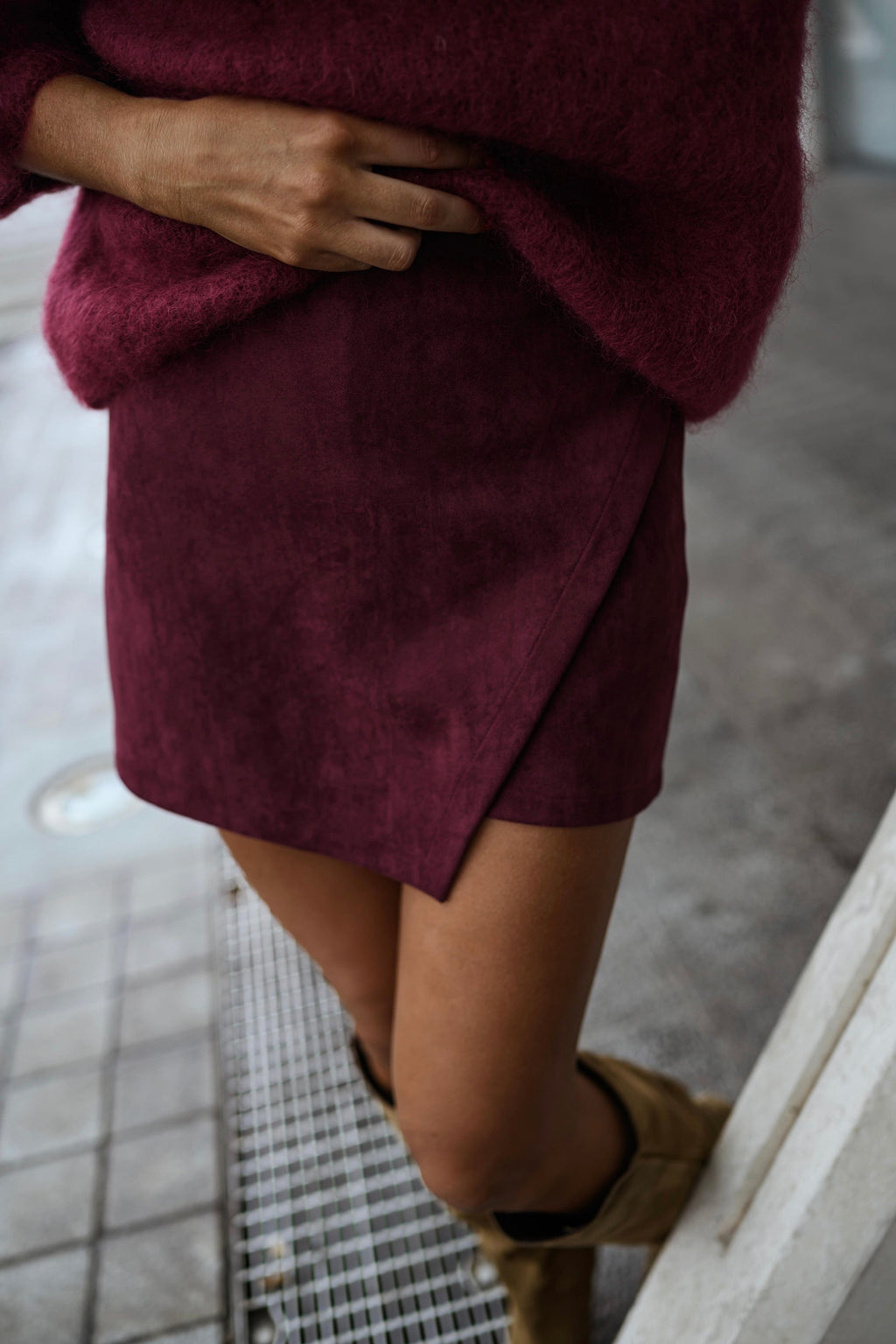 Jupe-short Emma - bordeaux