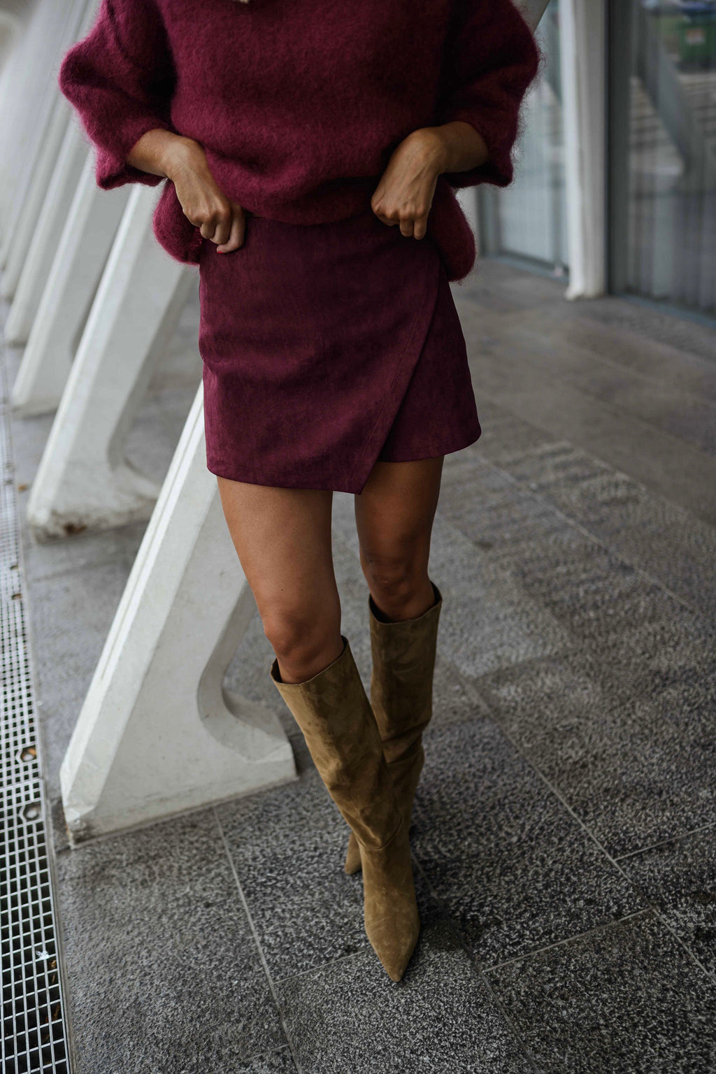 Jupe-short Emma - bordeaux