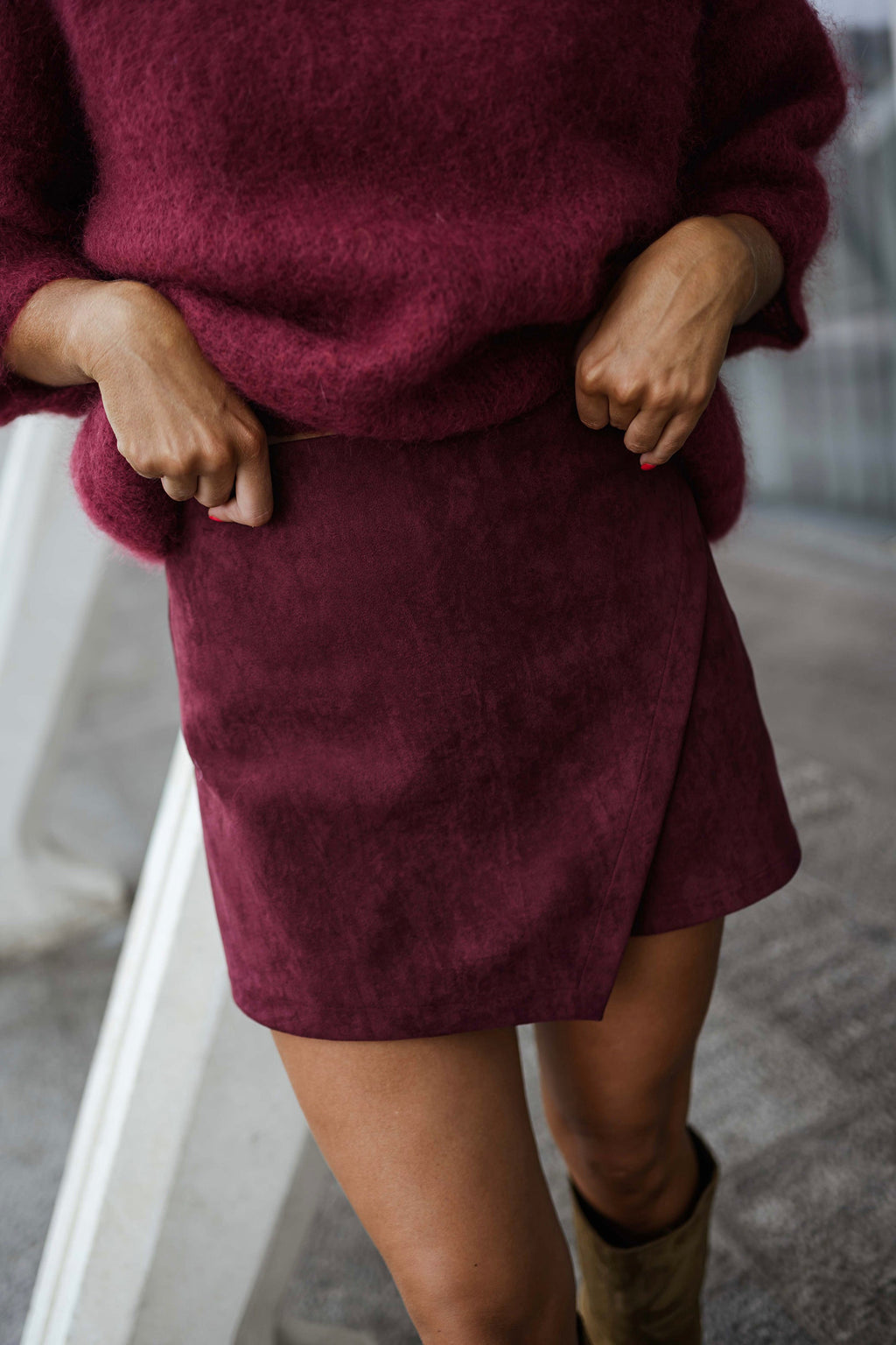 Jupe-short Emma - bordeaux
