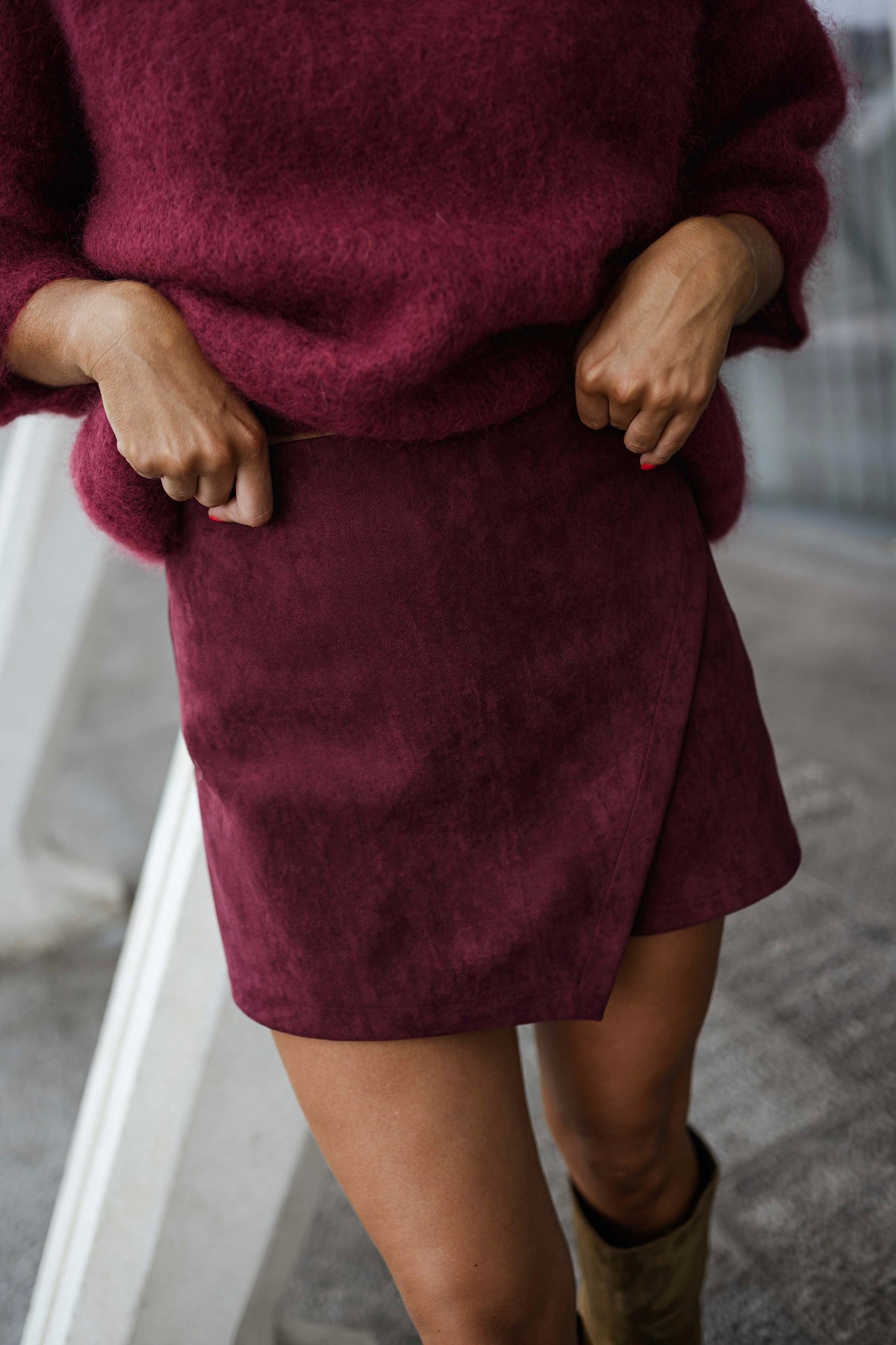 Jupe-short Emma - bordeaux