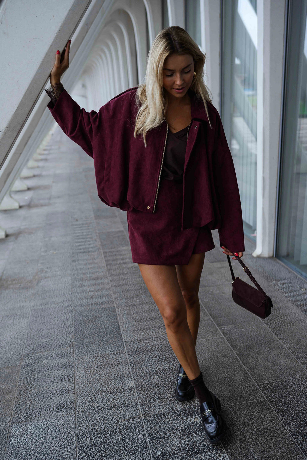 Jupe-short Emma - bordeaux