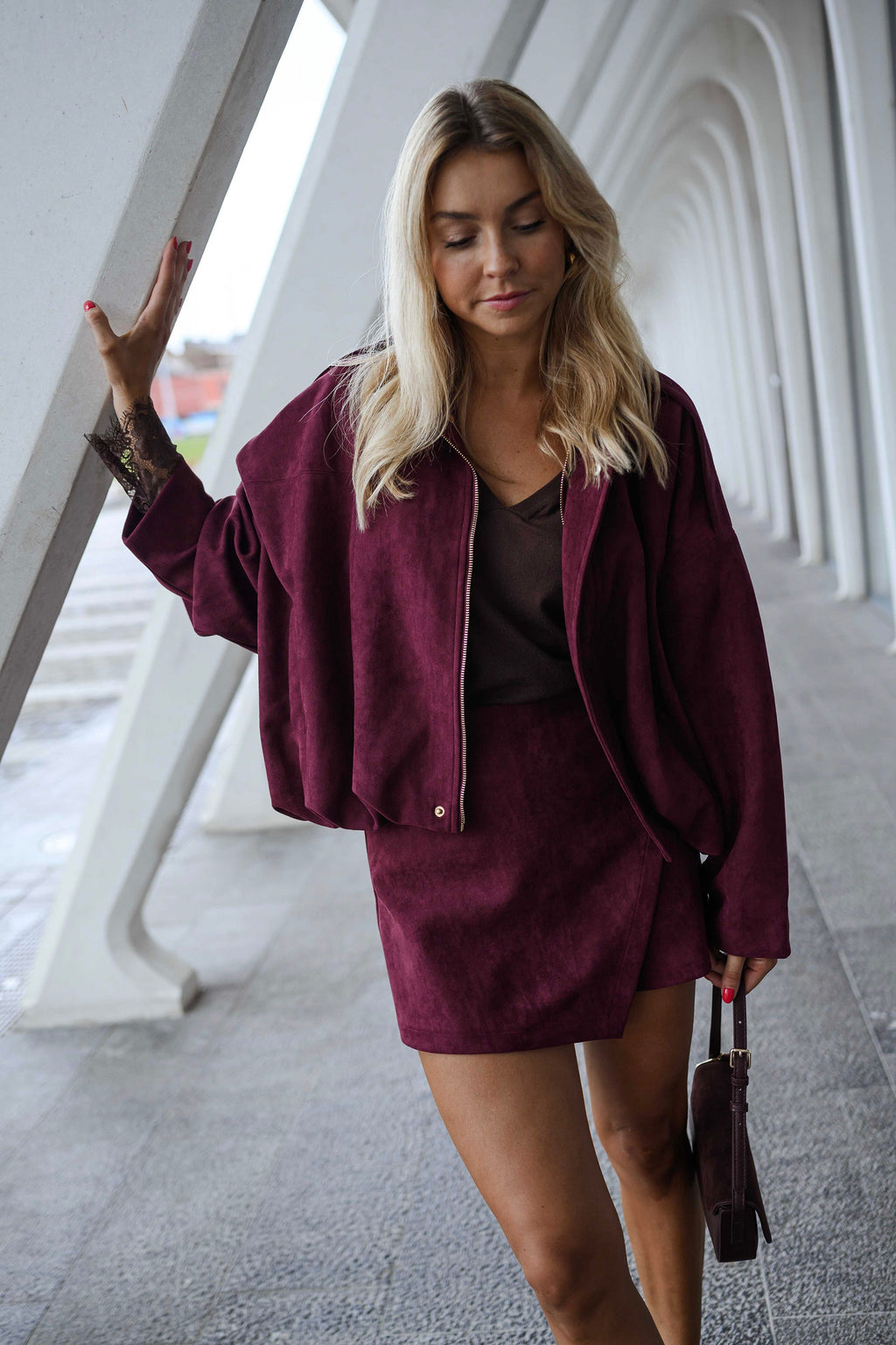 Jupe-short Emma - bordeaux