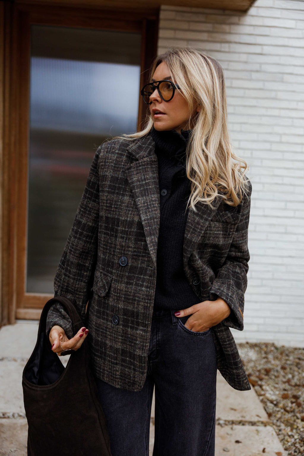 Manteau Lyson - gris à carreaux