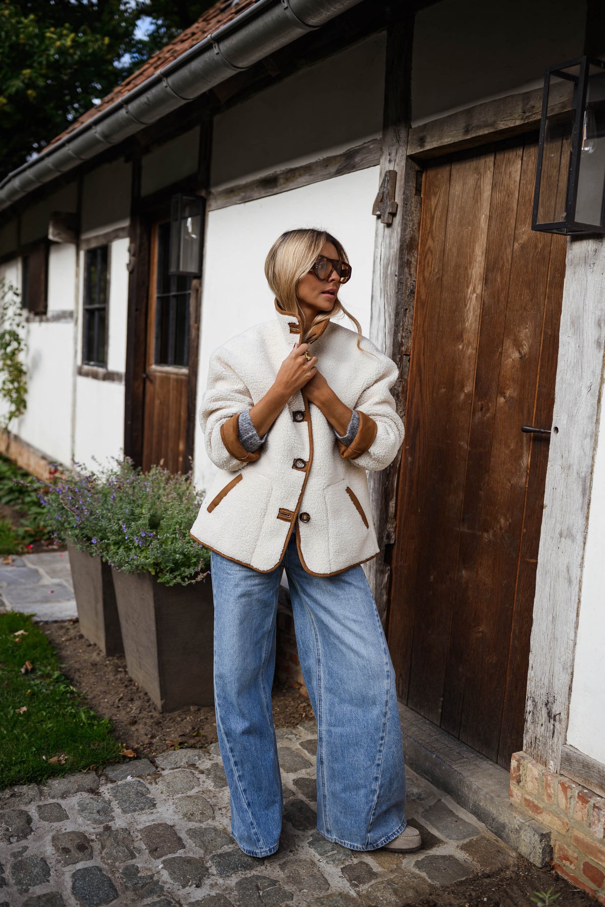 Manteau Ninho - camel en mouton