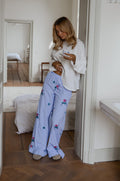 Pantalon Amarine - bleu à carreaux et motifs