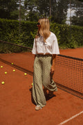 Pantalon Augustina - vert à pois