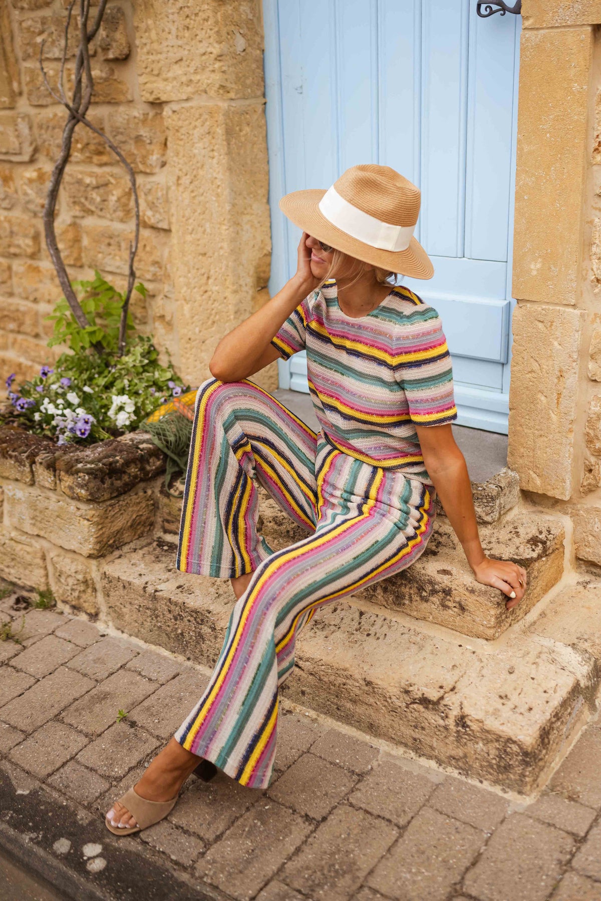 Pantalon Gauthier - à lignes en crochet