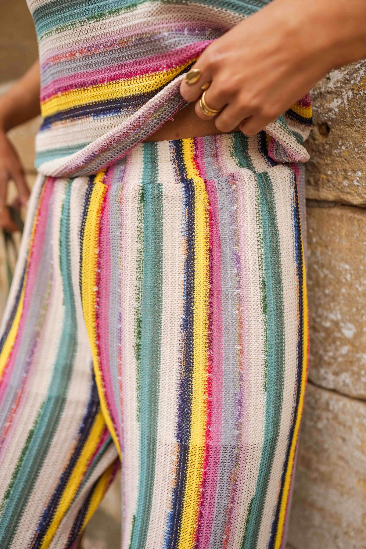Pantalon Gauthier - à lignes en crochet