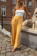 Pantalon Joey - moutarde en lin