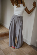 Pantalon Mayara - gris à lignes