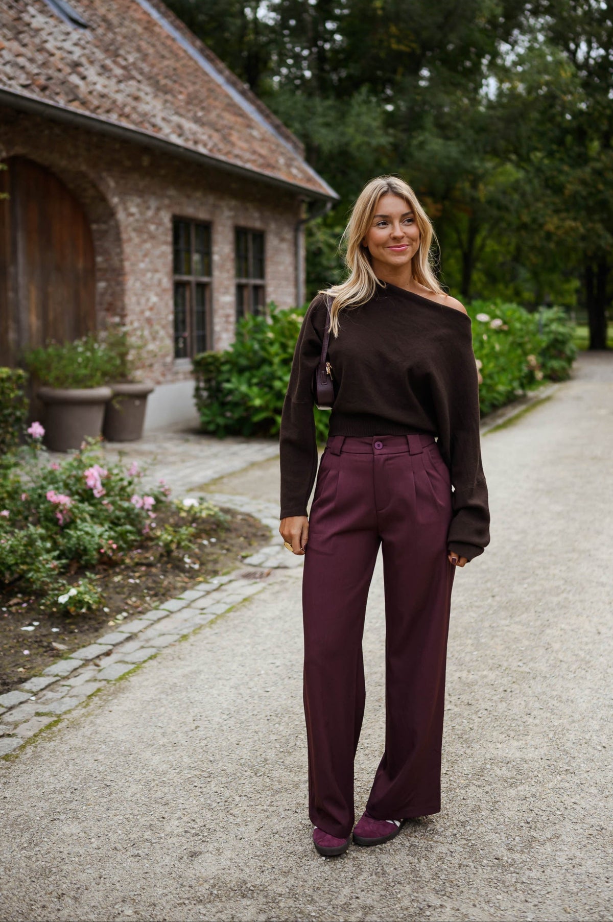 Pantalon Melha - bordeaux