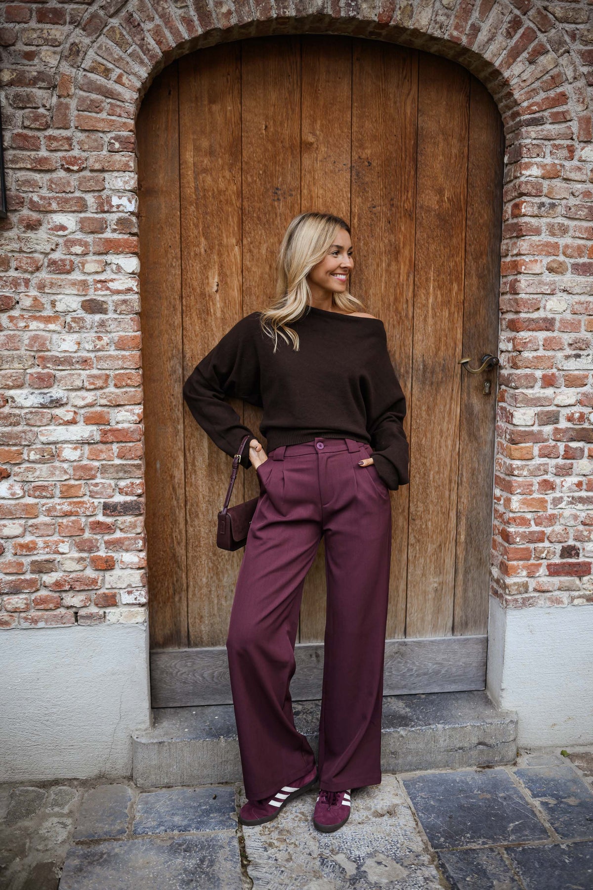 Pantalon Melha - bordeaux