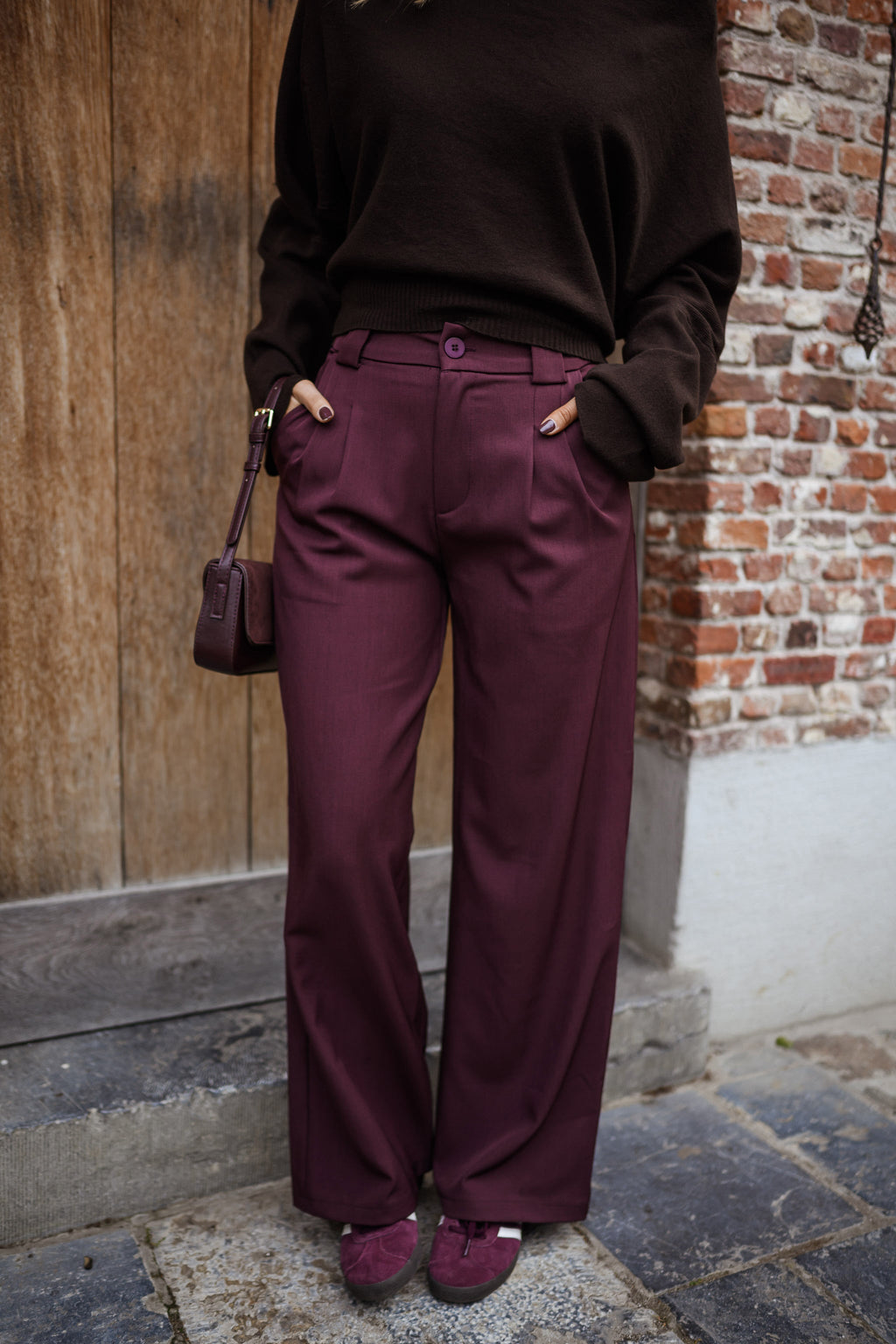 Pantalon Melha - bordeaux