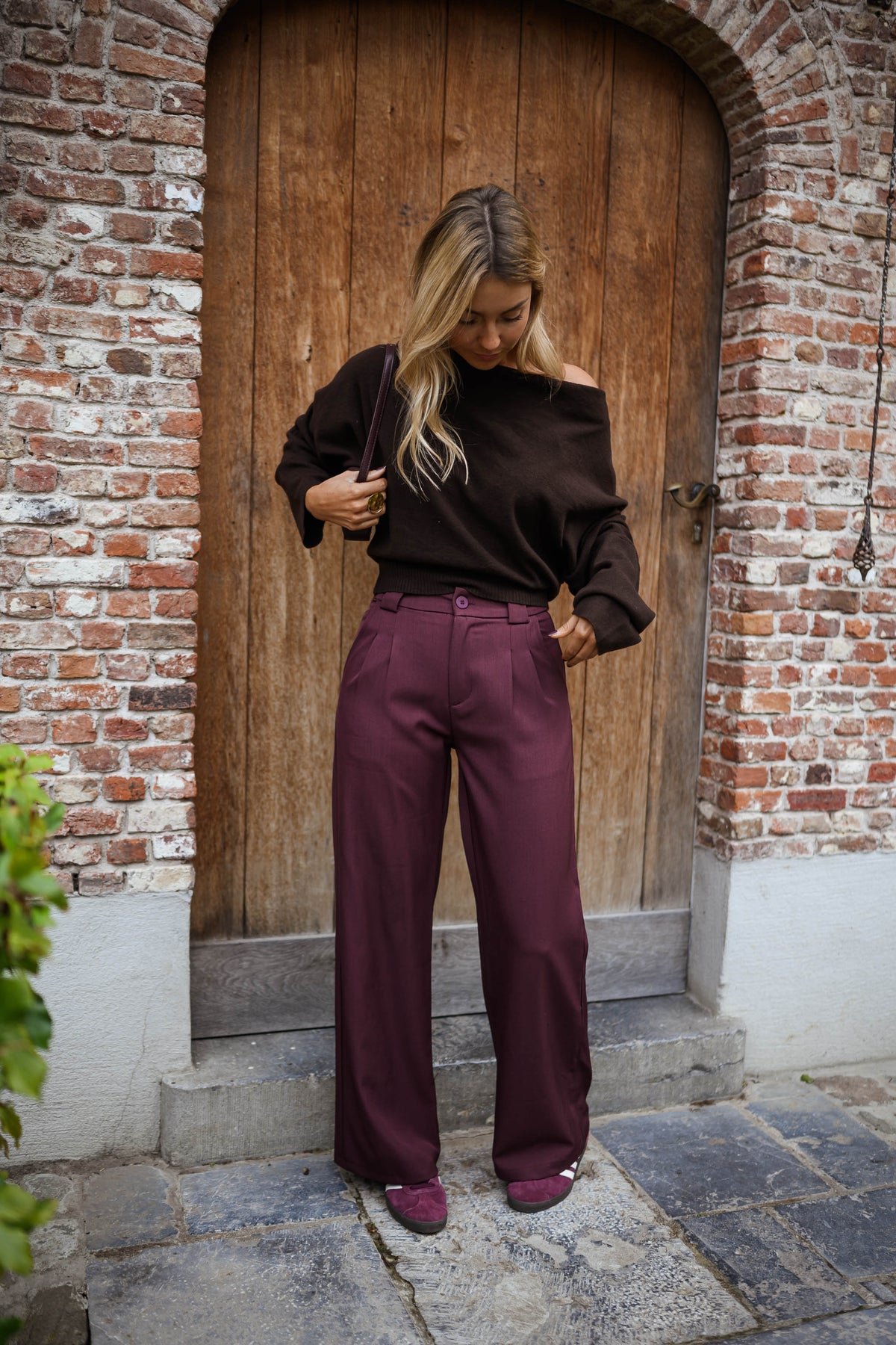 Pantalon Melha - bordeaux