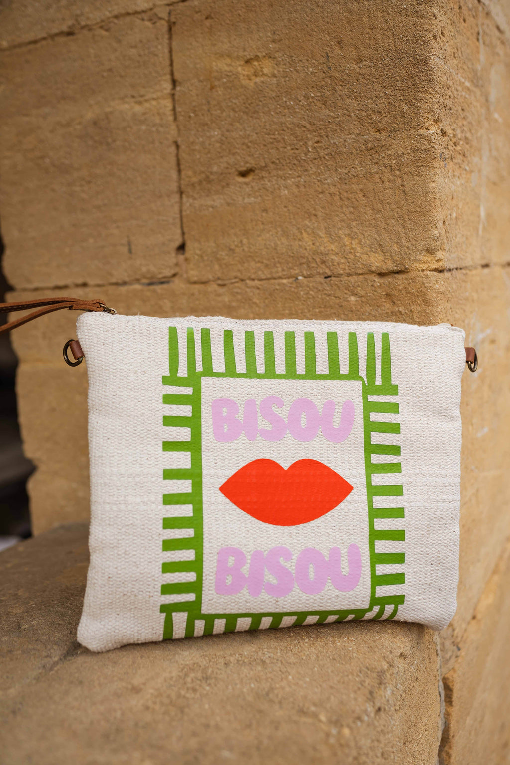 Pochette Bisou Bisou - beige