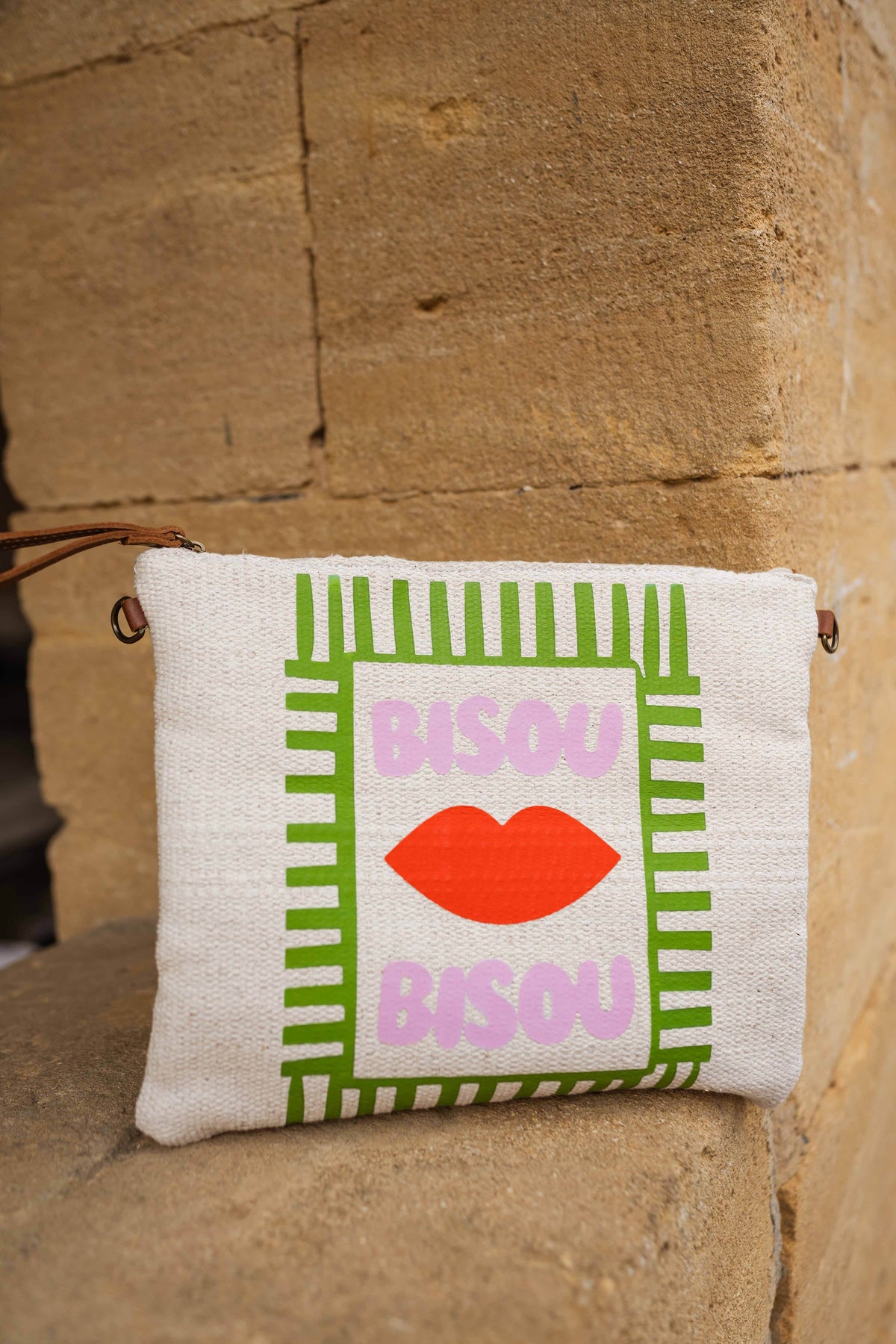 Pochette Bisou Bisou - beige