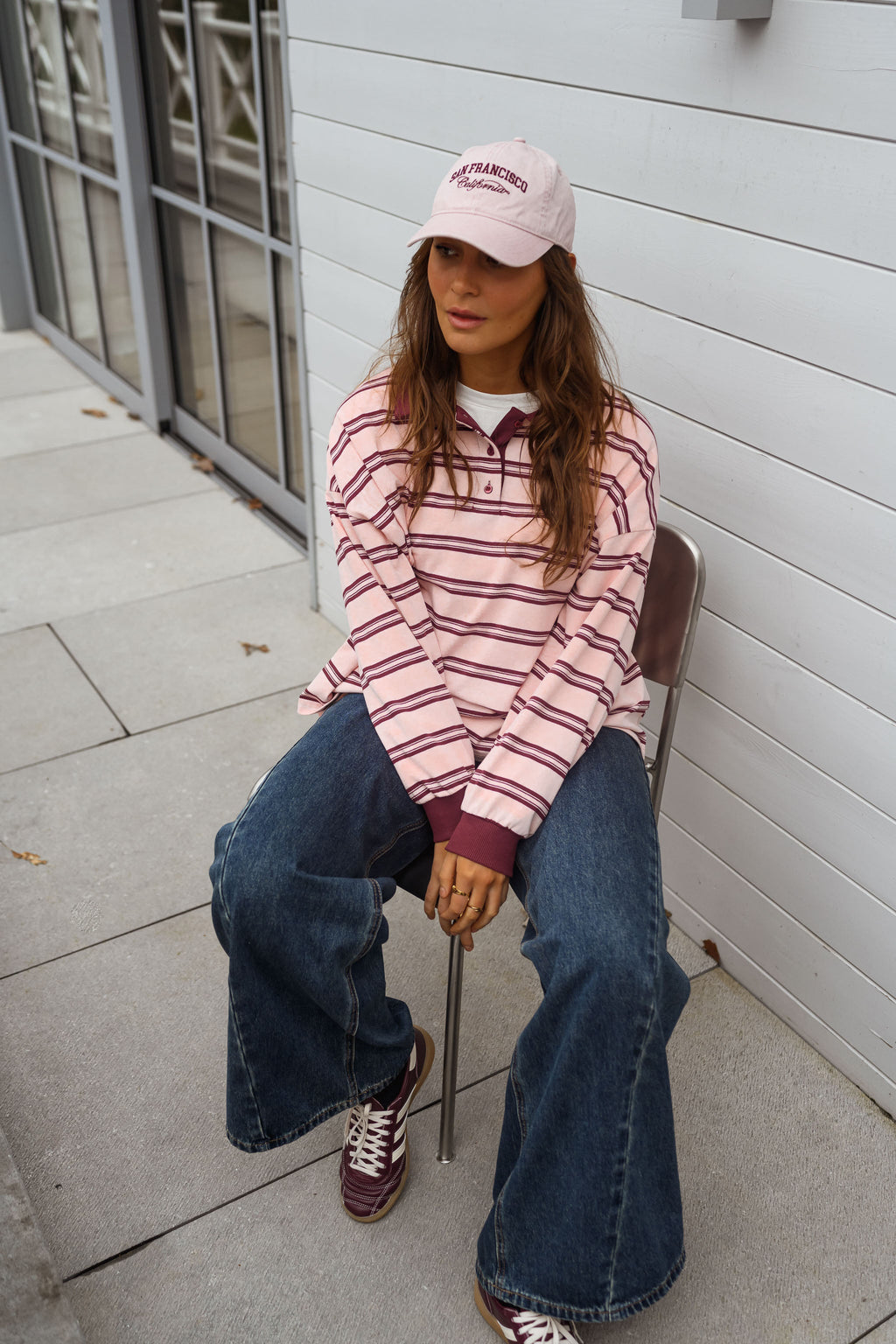 Polo Amilia - rose et bordeaux