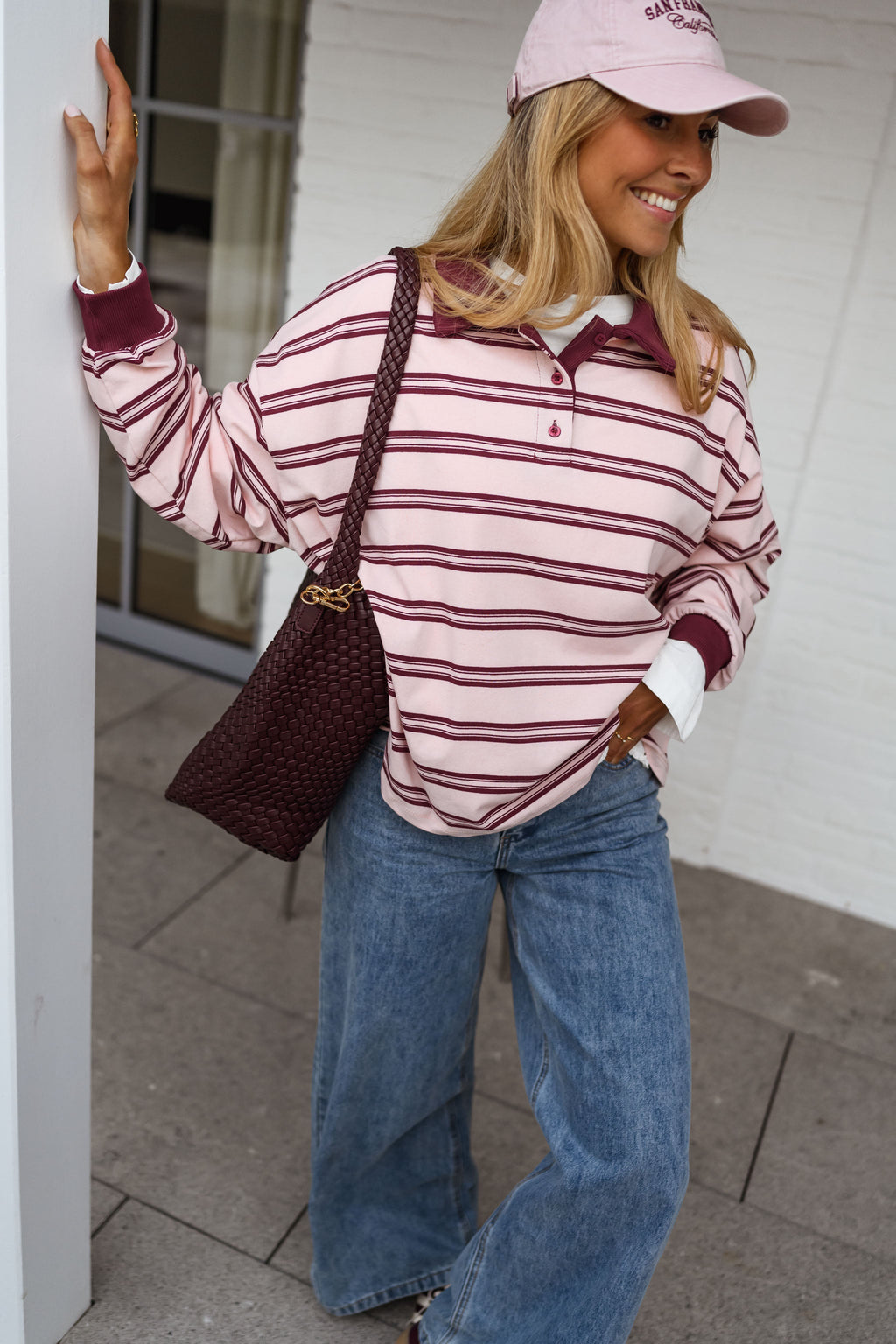 Polo Amilia - rose et bordeaux