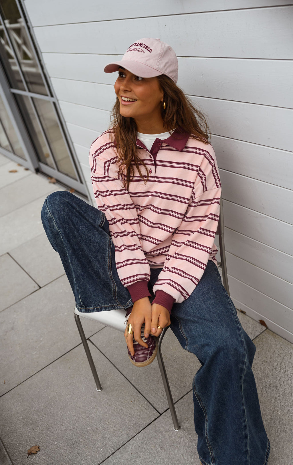 Polo Amilia - rose et bordeaux