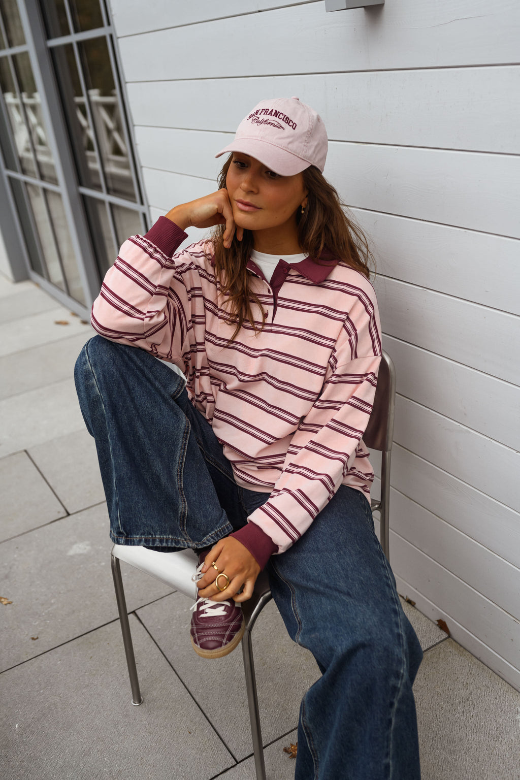 Polo Amilia - rose et bordeaux