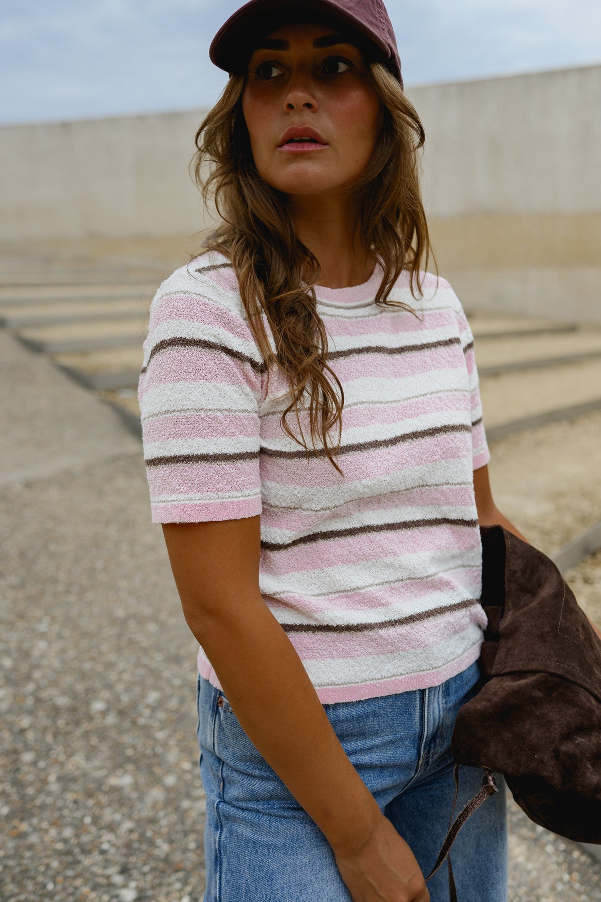 Pull Angela - rose et brun
