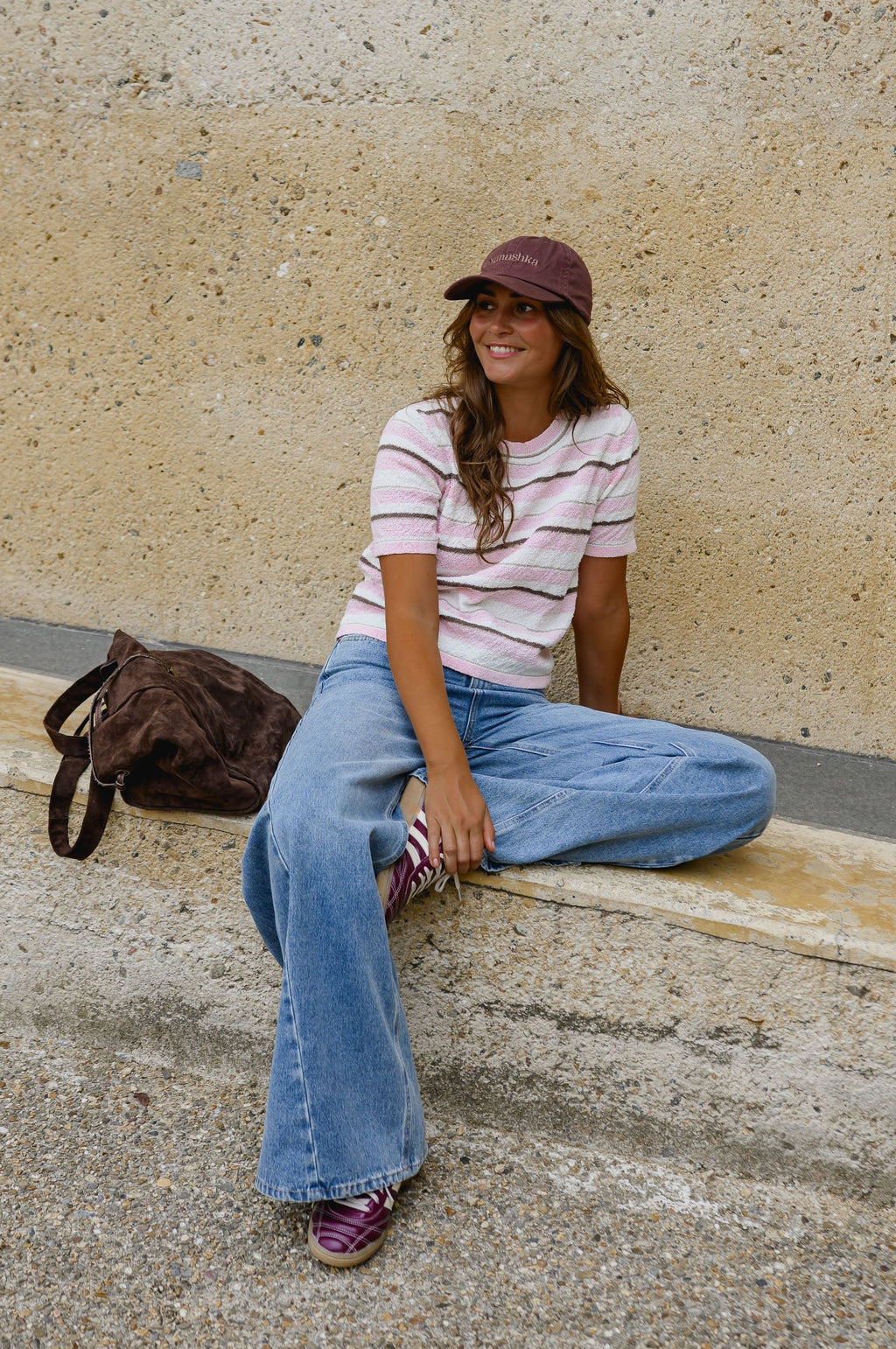 Pull Angela - rose et brun