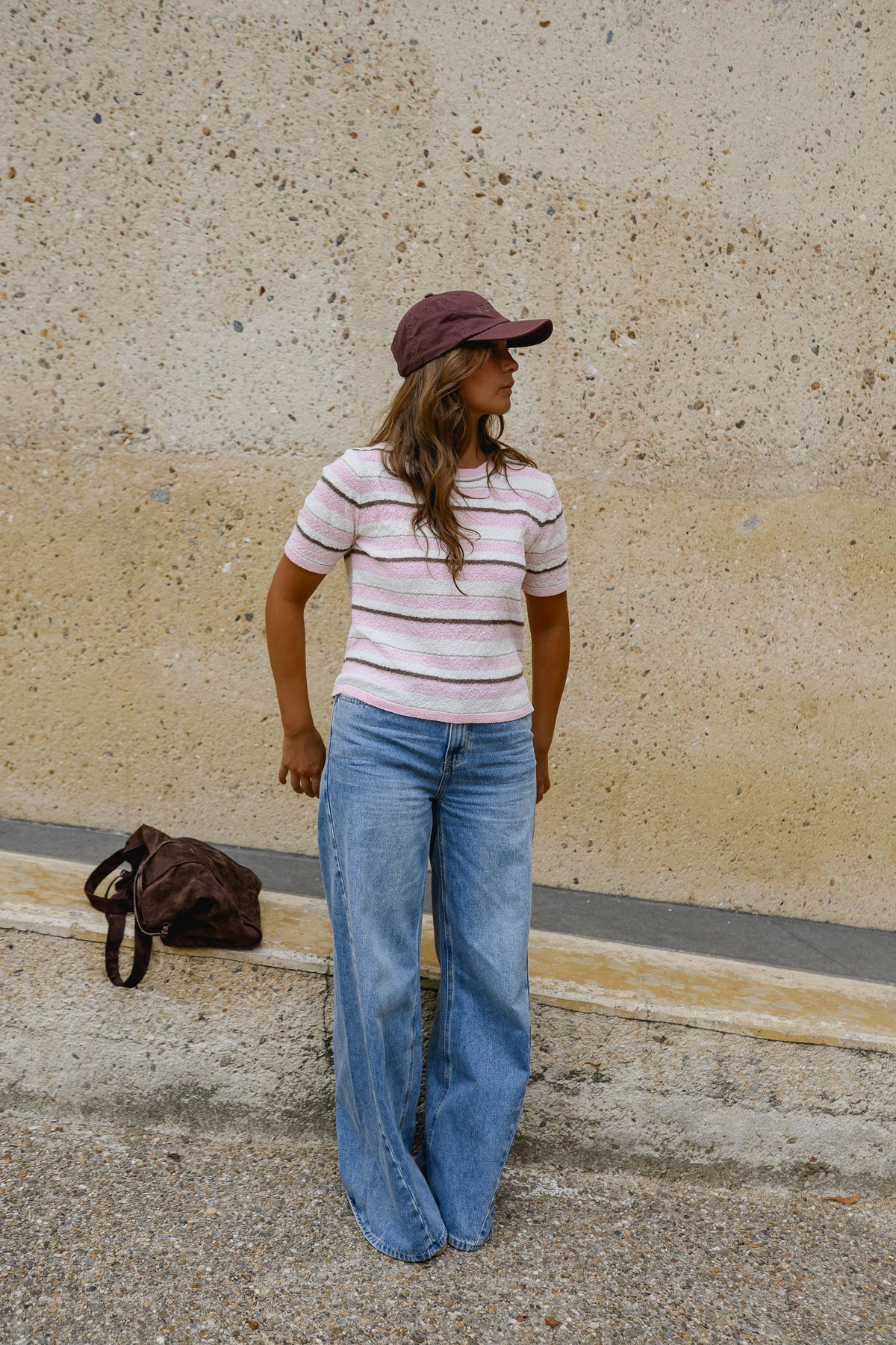 Pull Angela - rose et brun