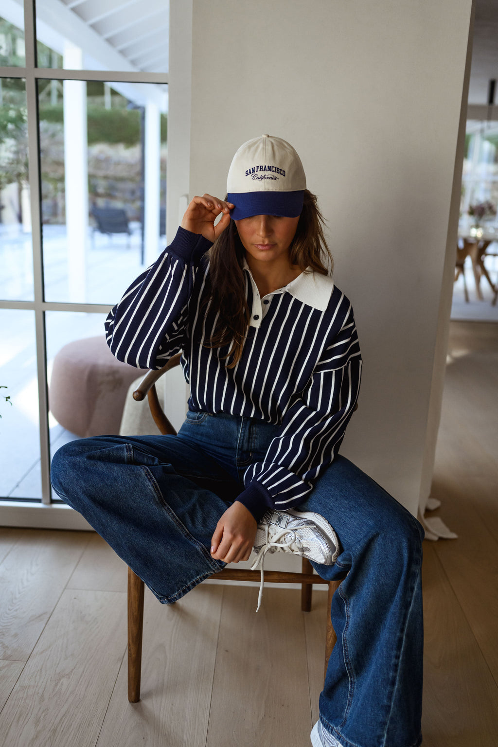 Pull Azriel - bleu à lignes