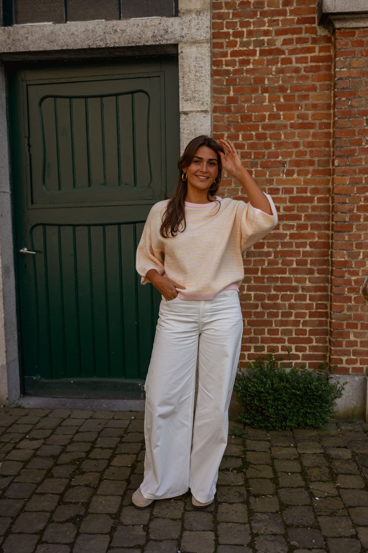Pull Danya - rose et jaune