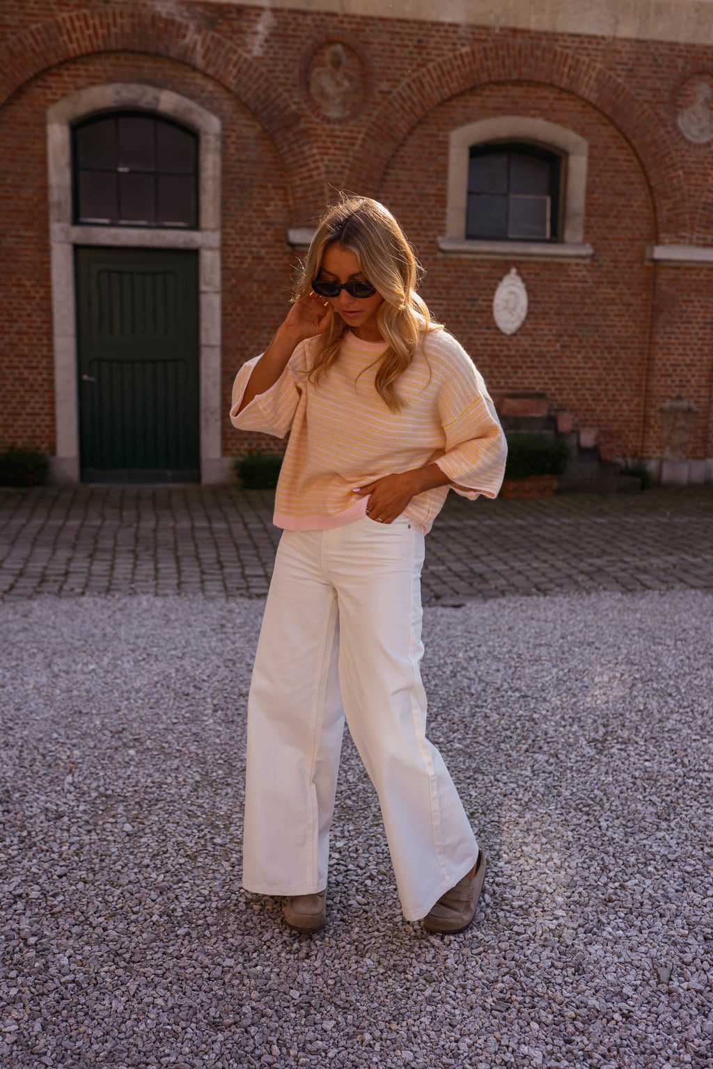 Pull Danya - rose et jaune