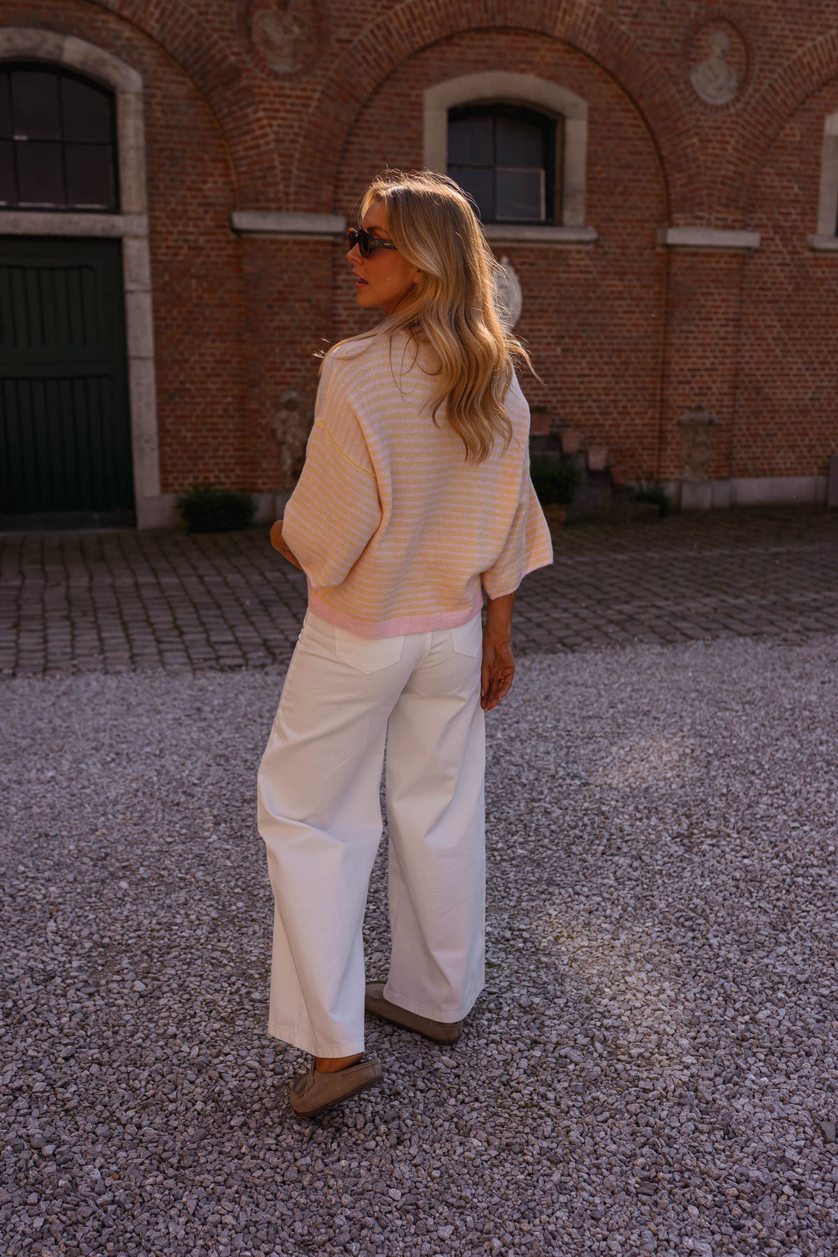Pull Danya - rose et jaune