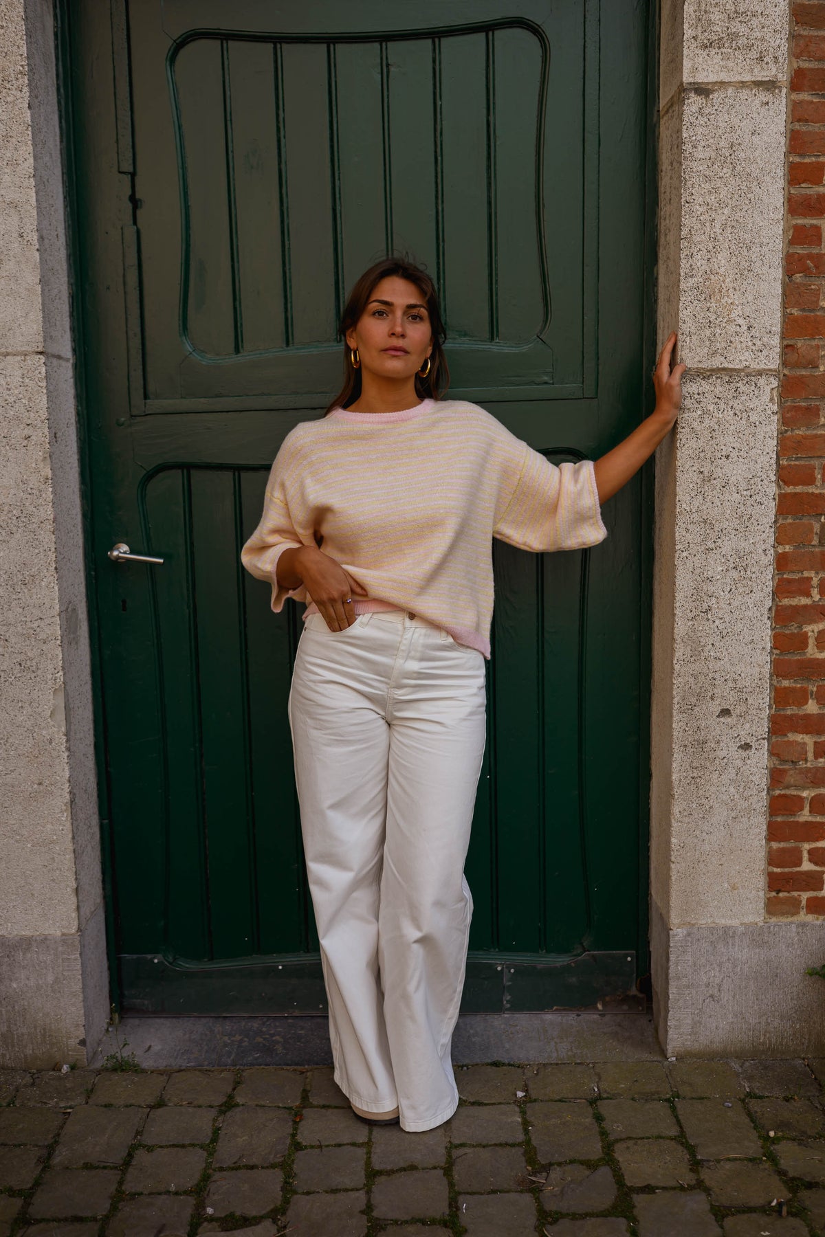 Pull Danya - rose et jaune