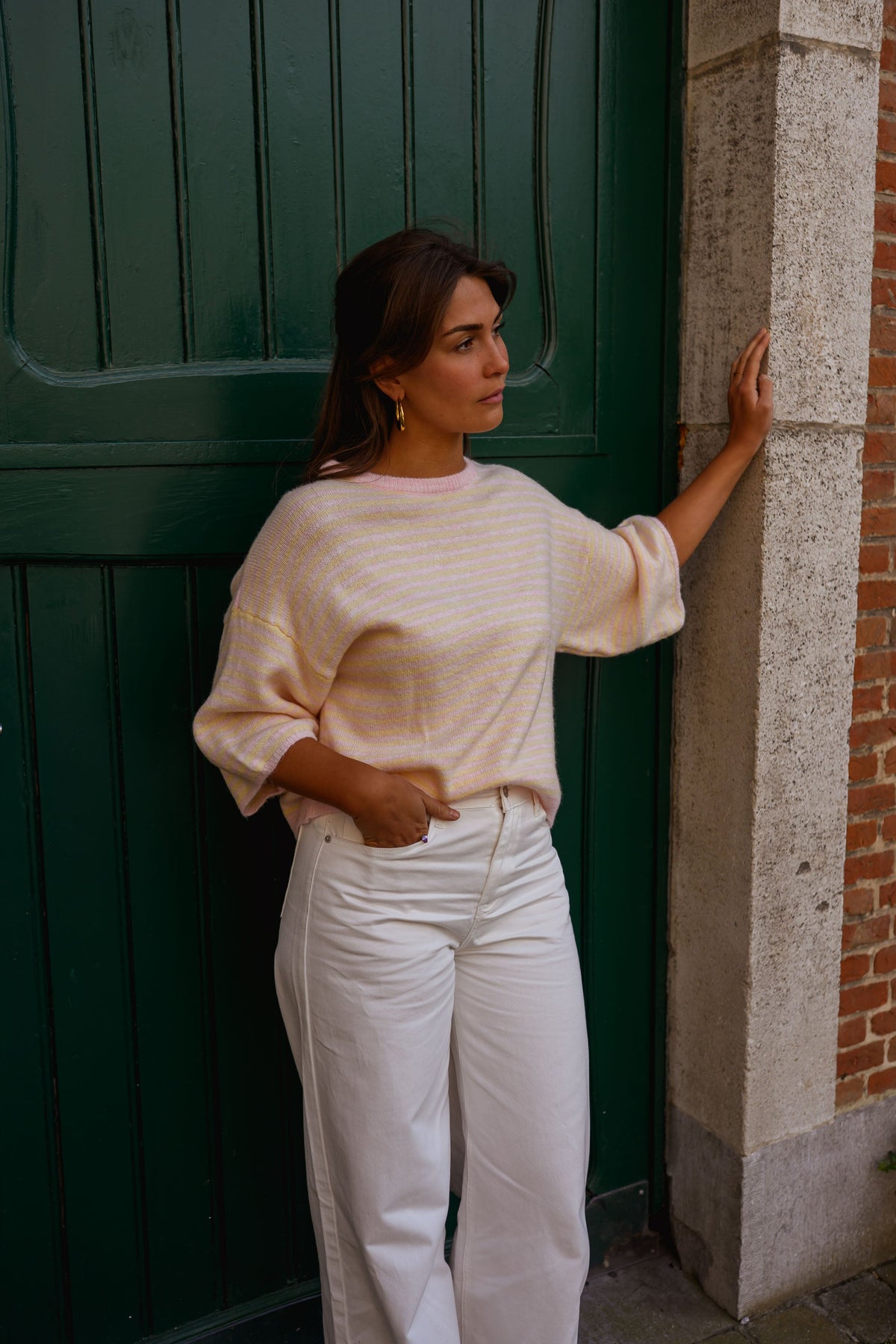 Pull Danya - rose et jaune