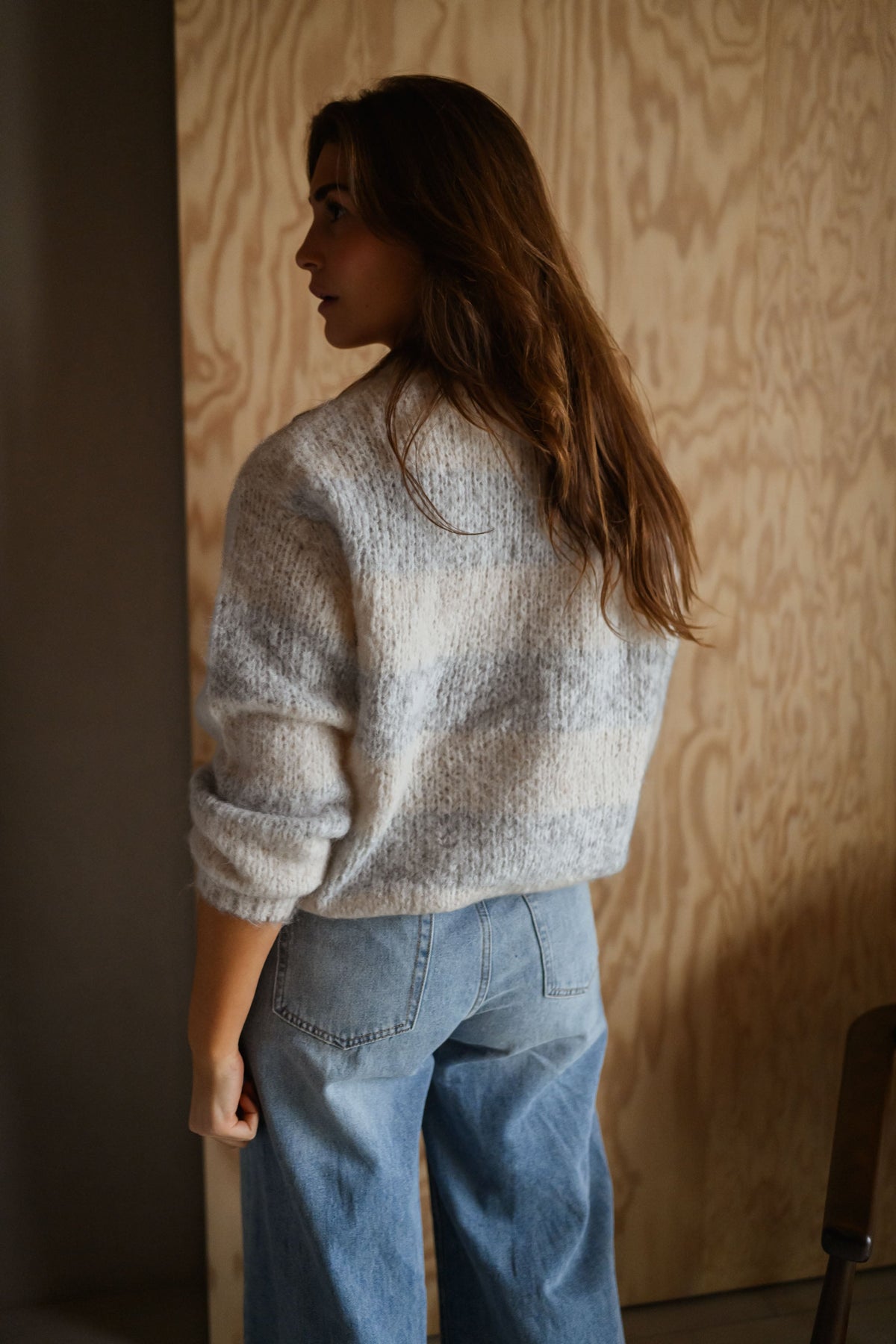 Pull Debby - écru et gris