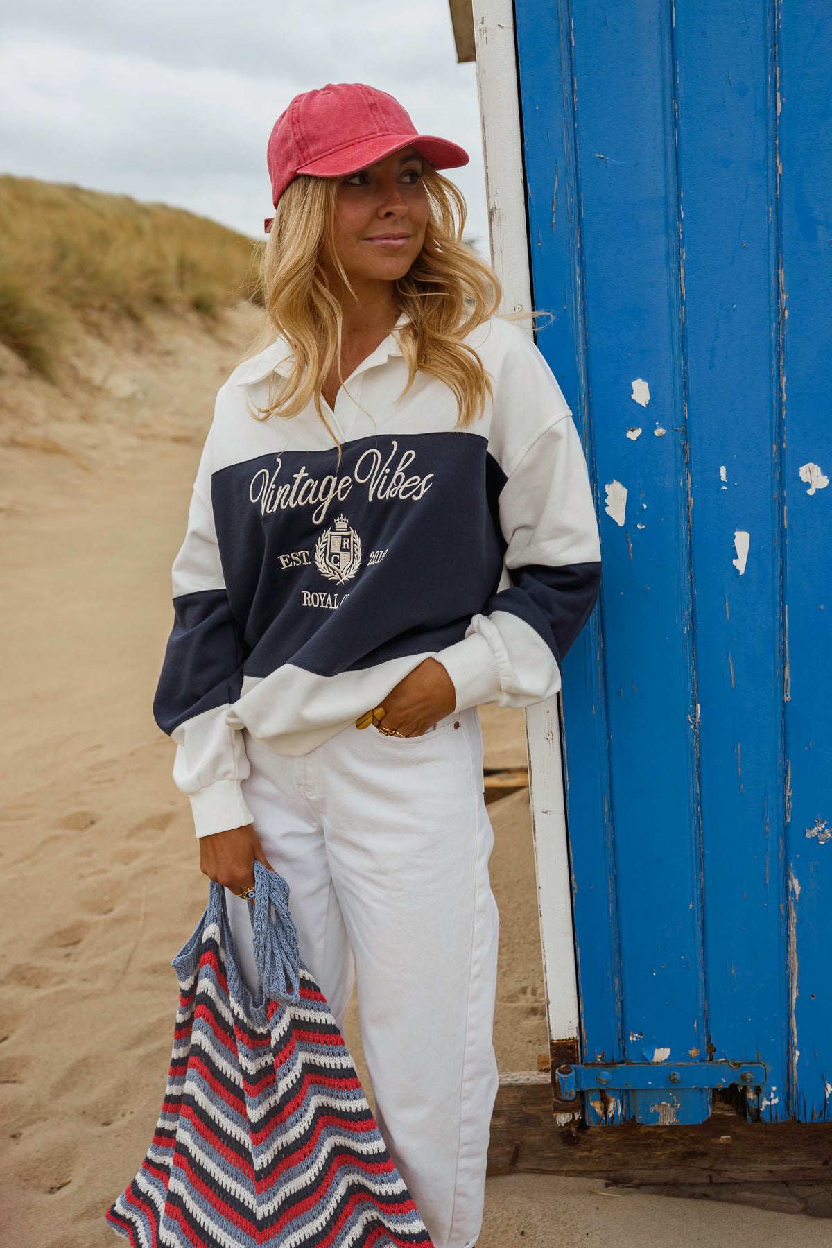 Pull Emile - bleu et blanc