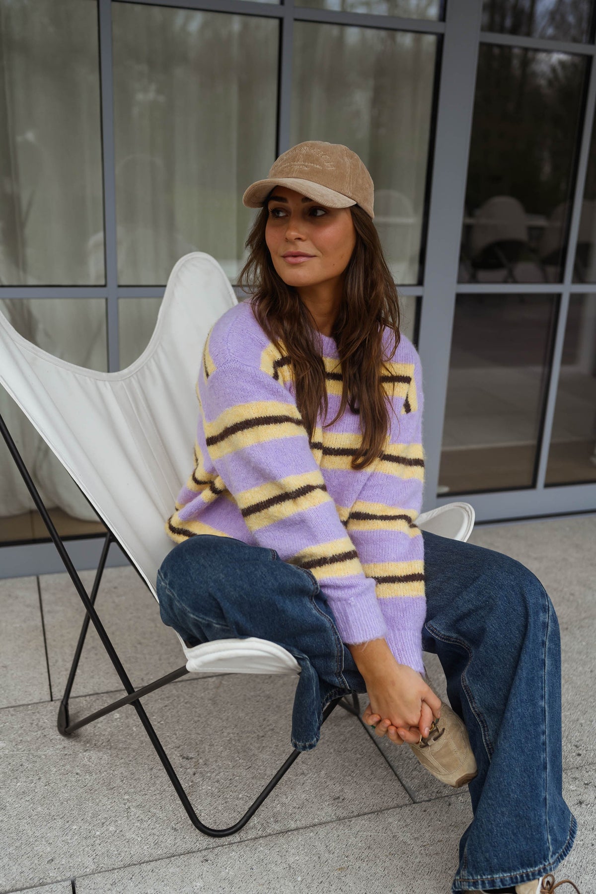 Pull Esma - jaune à lignes