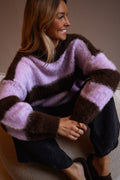 Pull Japa - rose et brun