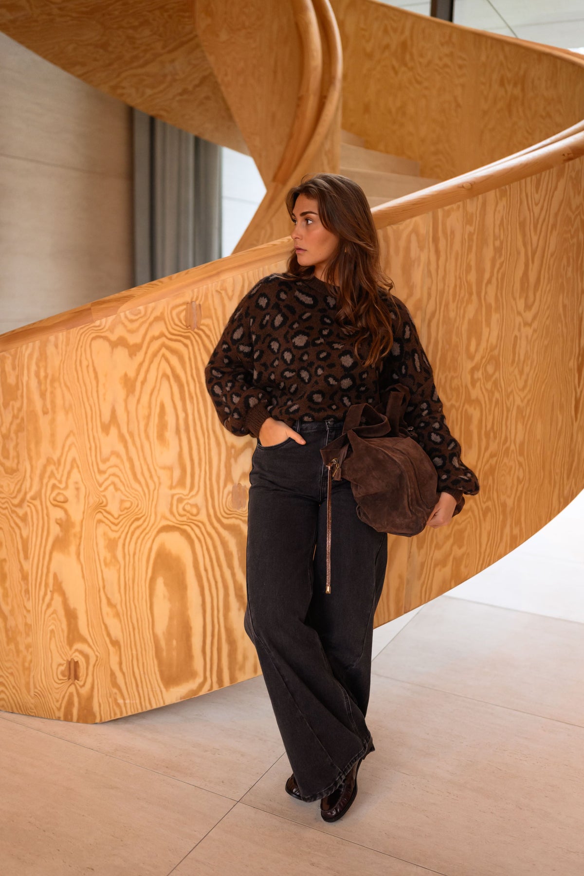 Pull Laurel - brun léopard